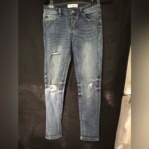 KanCan Blue Skinny Distressed Jeans